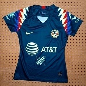 Nike womens gray Caliente Mexico MX drifit vneck soccer futbol jersey L EUC